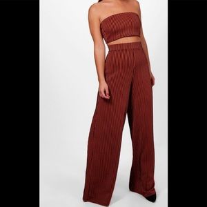 Boohoo Wide Leg Bandeau co-ord